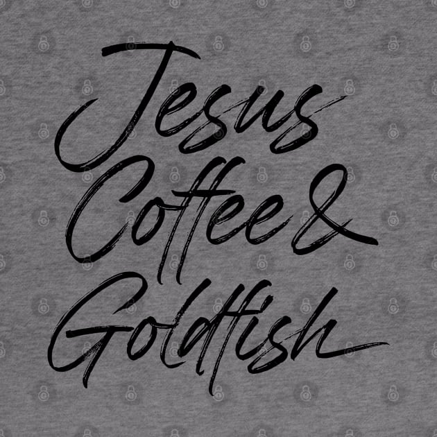 Jesus coffee & goldfish. Perfect present for mother dad friend him or her by SerenityByAlex